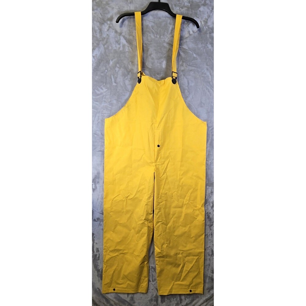 Stearns Fishermen Bib Overall Waders Yellow Large Polyvinyl Workwear Adj Strap